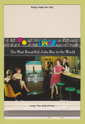 Matchbook Cover - AMI Juke Boxes music girlie 40 Strike
