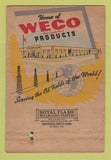Matchbook Cover - Weco Houston TX Oil Field Equipment WEAR 40 Strike