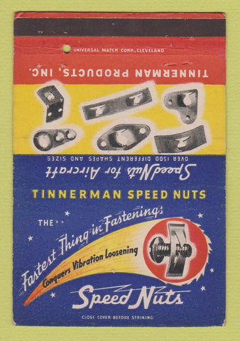 Matchbook Cover - Tinnerman Speed Nuts Products Cleveland OH 40 Strike