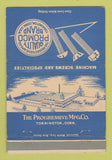 Matchbook Cover - Progressive Machine Screw Torrington CT  40 Strike