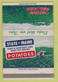 Matchbook Cover - State of Maine ME Potatoes 40 Strike