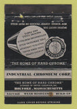 Matchbook Cover - Industrial Chromium Corp Holyoke MA WEAR 40 Strike