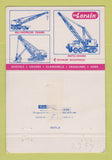 Matchbook Cover - Lorain Thew Parkway Tractors Pittsburgh PA WORN 40 Strike