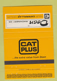 Matchbook Cover - Caterpillar Tractors Dean Machinery Kansas City MO 40 Strike