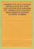 Matchbook Cover - Caterpillar Tractors Dean Machinery Kansas City MO 40 Strike