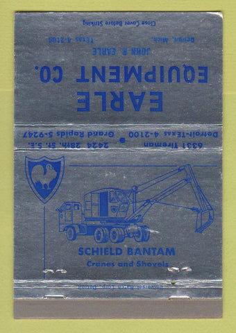 Matchbook Cover - Earle Equipment Detroit MI tractors 40 Strike