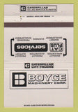 Matchbook Cover - Boyce Caterpillar Tractors New Orleans LA 40 Strike
