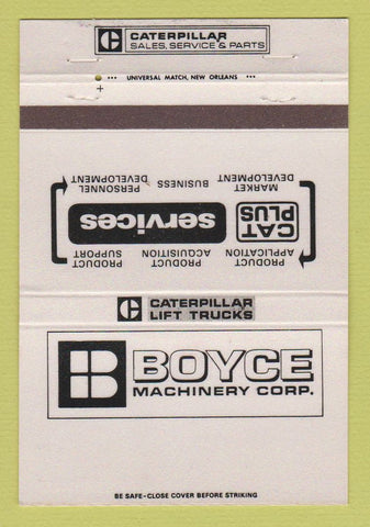 Matchbook Cover - Boyce Caterpillar Tractors New Orleans LA 40 Strike