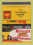 Matchbook Cover - Motorola Radio Quebec QC Martinequ TV WEAR 40 Strike