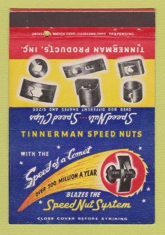 Matchbook Cover - Tinnerman Speed Nuts Products Cleveland OH 40 Strike