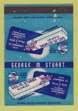 Matchbook Cover - Geo Stuart Florist Flowers  Dallas TX 40 Strike