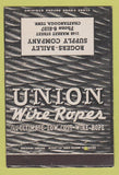 Matchbook Cover - Union Wire Rope Rogers Bailey Chattanooga TN 40 Strike