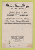 Matchbook Cover - Union Wire Rope Rogers Bailey Chattanooga TN 40 Strike