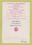 Matchbook Cover - Frank the Florist Flowers Reading Birdsboro PA 40 Strike