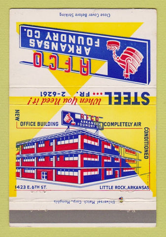 Matchbook Cover - AFCO Arkansas Steel Foundry  Little Rock AR 40 Strike