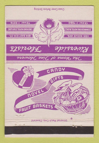 Matchbook Cover - Riverside Florists Flowers Cleveland OH 40 Strike