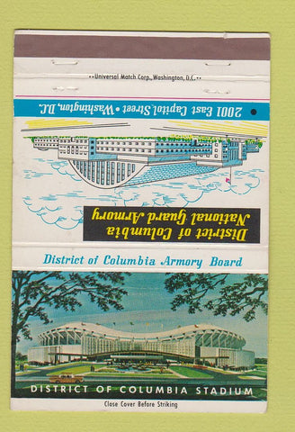 Matchbook Cover - Washington DC National Guard Armory Stadium 40 Strike