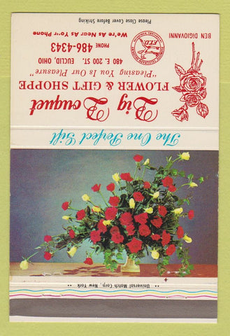 Matchbook Cover - Big Bouquet Flowers Euclid OH 40 Strike