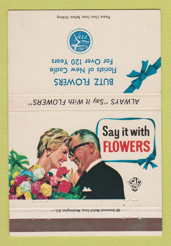 Matchbook Cover - Butz Flowers New Castle PA 40 Strike
