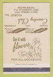 Matchbook Cover - Country Club Flowers Fort Lauderdale FL 40 Strike
