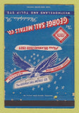 Matchbook Cover - George Sall Metals Philadelphia PA 40 Strike