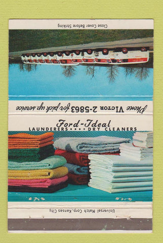 Matchbook Cover - Ford Ideal Laundry Kansas City MO 40 Strike