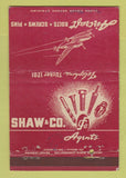 Matchbook Cover - Aircraft Bolts and Screws Shaw Los Angeles CA WEAR 40 Strike