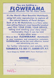 Matchbook Cover - Flowerama Floral Match Garden City NY WEAR 40 Strike