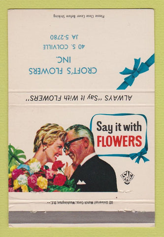 Matchbook Cover - Croft's Flowers Walla Walla WA 40 Strike