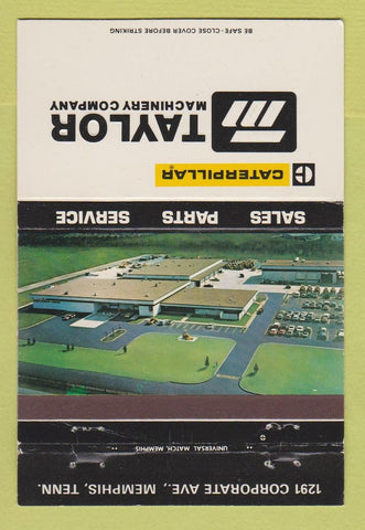 Matchbook Cover - Caterpillar Tractors Taylor Memphis TN 40 Strike