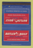 Matchbook Cover - Butler Built Steel Products 40 Strike
