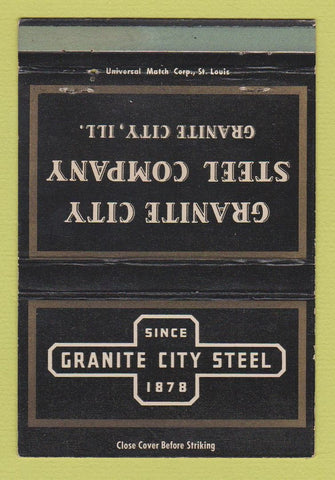 Matchbook Cover - Granite City Steel Granite City IL 40 Strike