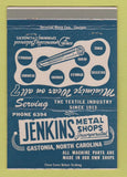 Matchbook Cover - Jenkins Metal Shops Gastonia NC 40 Strike