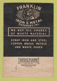 Matchbook Cover - Franklin Iron and Metal Battle Creek MI 40 Strike