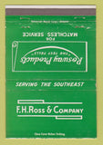 Matchbook Cover - FH Ross Atlanta GA WEAR 40 Strike