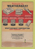 Matchbook Cover - Weatherbest Roof Shingles North Tonawanda NY WEAR 40 Strike