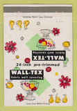 Matchbook Cover - Wall Tex Wallpaper Indianapolis IN WEAR 40 Strike