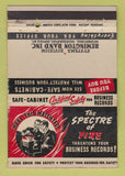 Matchbook Cover - Remington Fire Protection Cabinets Buffalo NY WEAR 40 Strike