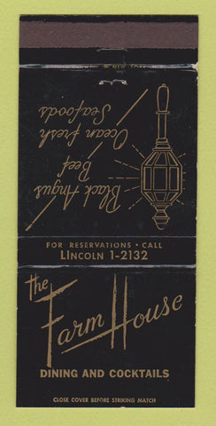 Matchbook Cover - The Farm House Restaurant Hazel Park MI WEAR 30 Strike
