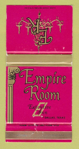 Matchbook Cover - Empire Room Executive Inn Dallas TX WEAR 30 Strike