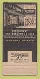 Matchbook Cover - Lander's Restaurant Chicago IL 30 Strike