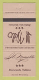 Matchbook Cover - Il Monello Italian Restaurant New York City 30 Strike
