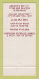 Matchbook Cover - Pen & Pencil Restaurant New York City 30 Strike