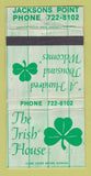 Matchbook Cover - The Irish House Jacksons Point ON WEAR 30 Strike