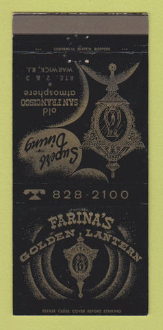 Matchbook Cover - Farina's Golden Lantern Warwick RI 30 Strike