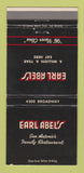 Matchbook Cover - Earl Abel's Restaurant San Antonio TX 30 Strike
