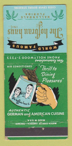 Matchbook Cover - Hofbrau Haus Hallandale FL 30 Strike
