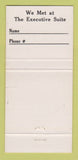 Matchbook Cover - Executive Suite Restaurant Northridge CA WEAR 30 Strike