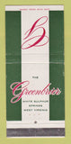 Matchbook Cover - Greenbrier White Sulphur Sprngs WV WEAR 30 Strike