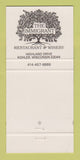 Matchbook Cover - The Immigrant Restaurant Winery Kohler WI 30 Strike
